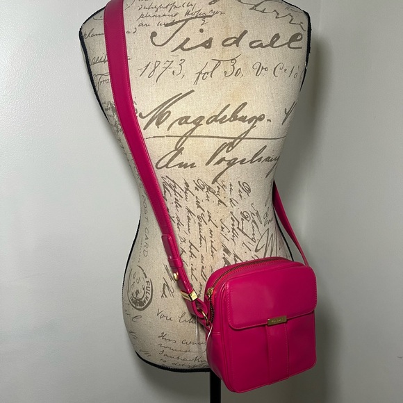 Vintage Yves Saint Laurent/YSL Hot Pink Crossbody - Picture 2 of 10